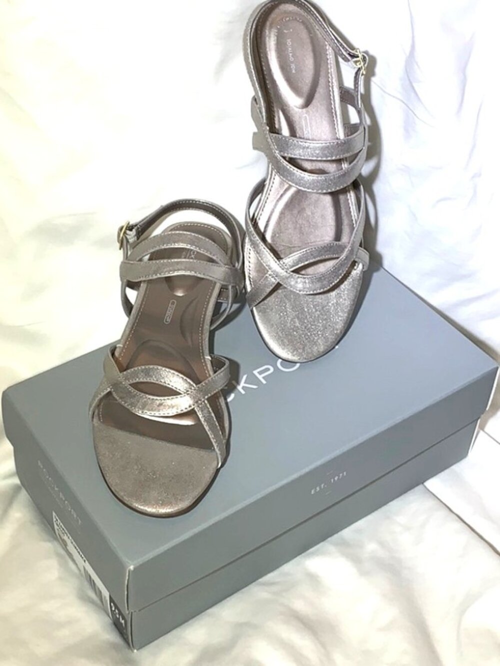 Rockport Total Motion TruTech Zandra 1'' wedge slingback sandals US10=EU41=UK7.5